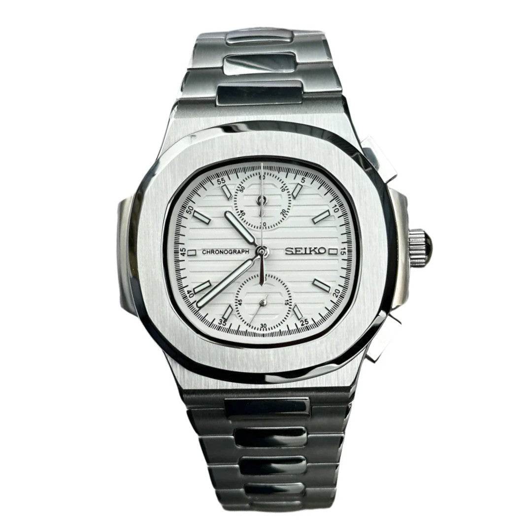 Nautiko Chronograph - Ghost White - Seiko Mod Labs