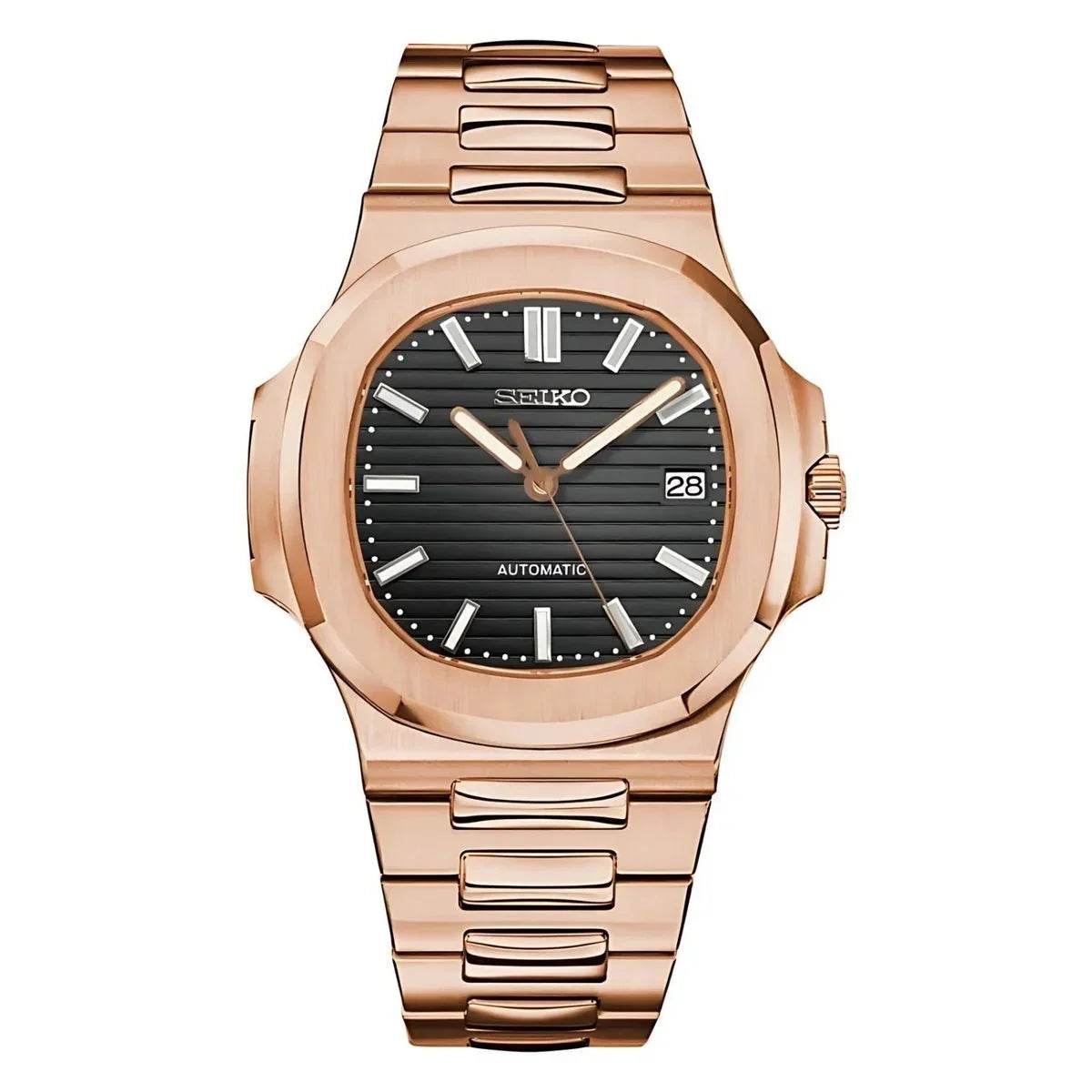 Nautiko - Rose Gold & Stealth Black - Seiko Mod Labs