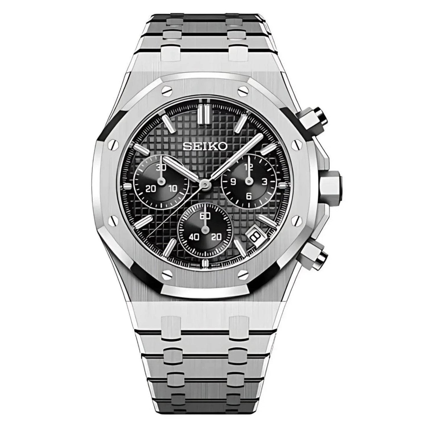 Royal Seikoak Chronograph - Stealth Black - Seiko Mod Labs