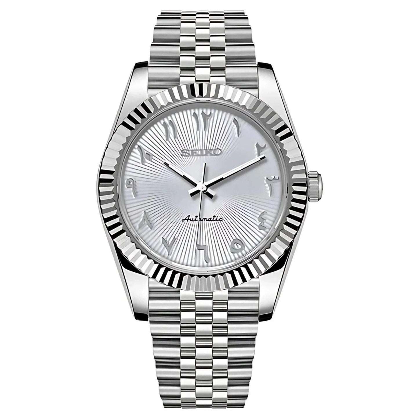Seikojust - Textured Arabic Ghost White - Seiko Mod Labs