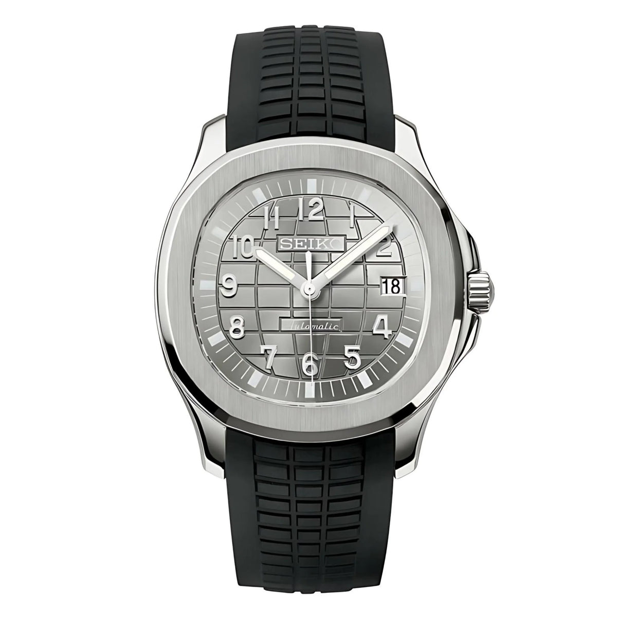 Seiko Mod Lab's Custom Silver Seiko Aquanaut Inspired Mod Watch