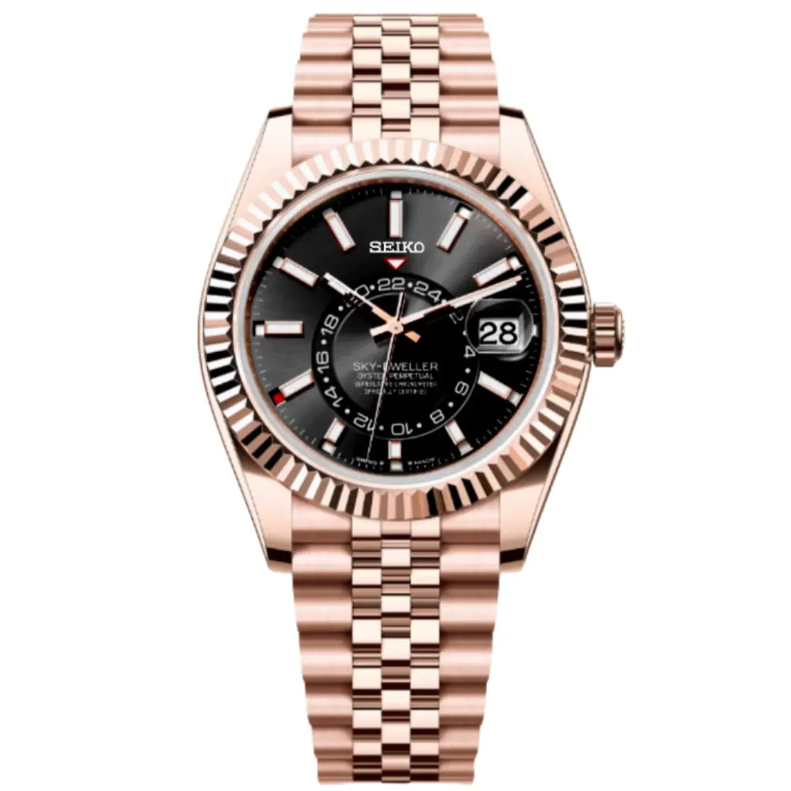 Seikojust Sky Dweller - Rose Gold and Abyss Black