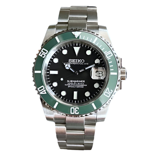 Seiko Mod Lab's Custom Starbucks Seiko Submariner Inspired Mod Watch