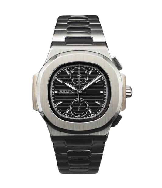 Nautiko Chronograph - Stealth Black - Seiko Mod Labs