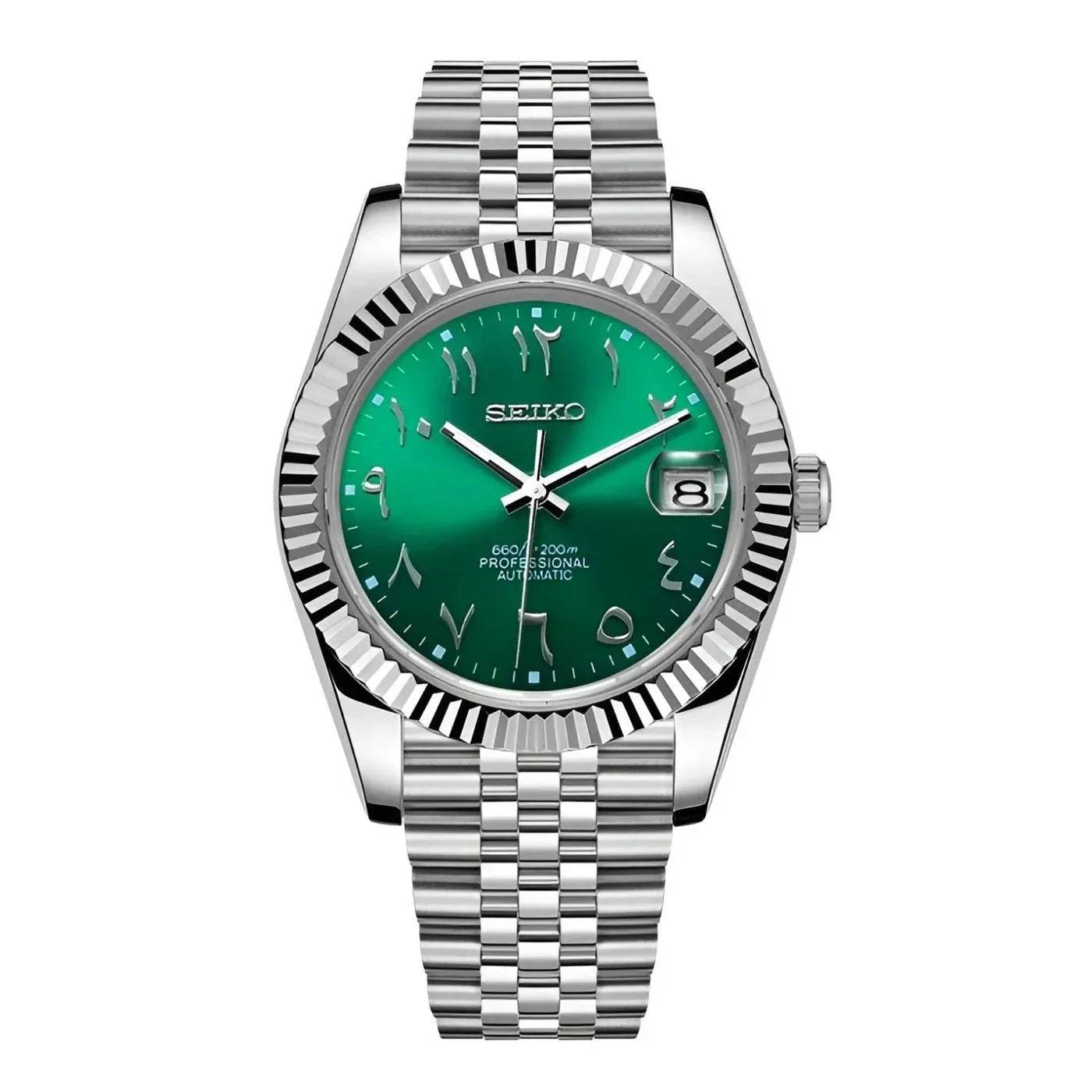 Seikojust - Arabic Emerald Green - Seiko Mod Labs