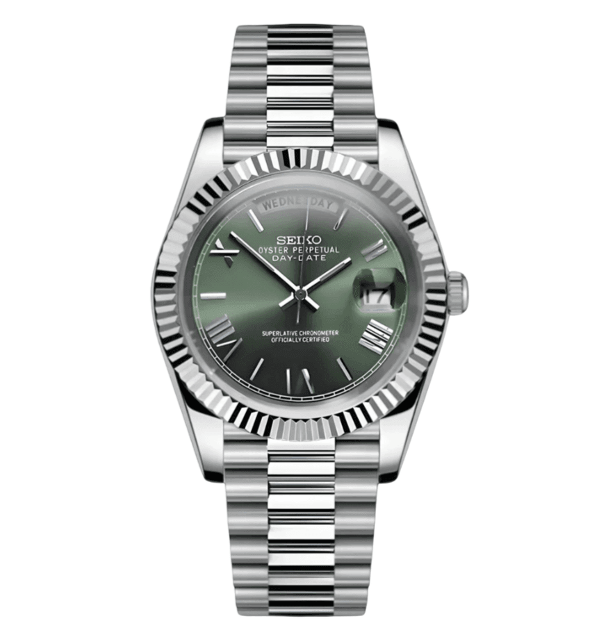 Seikojust Day Date - Mint Green - Seiko Mod Labs