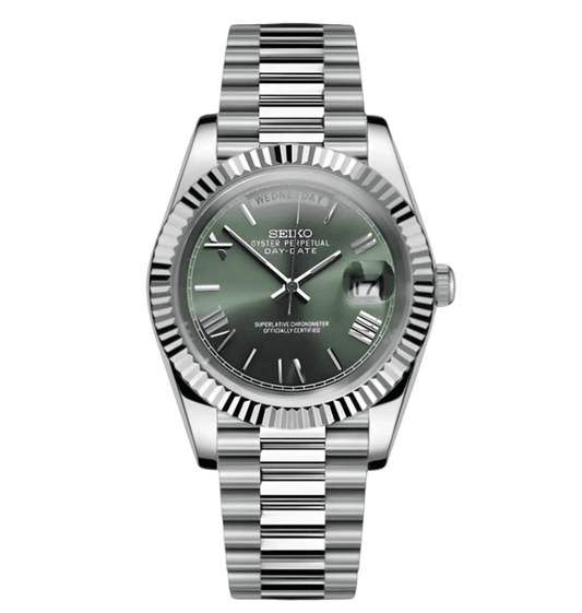 Seikojust Day Date - Mint Green - Seiko Mod Labs