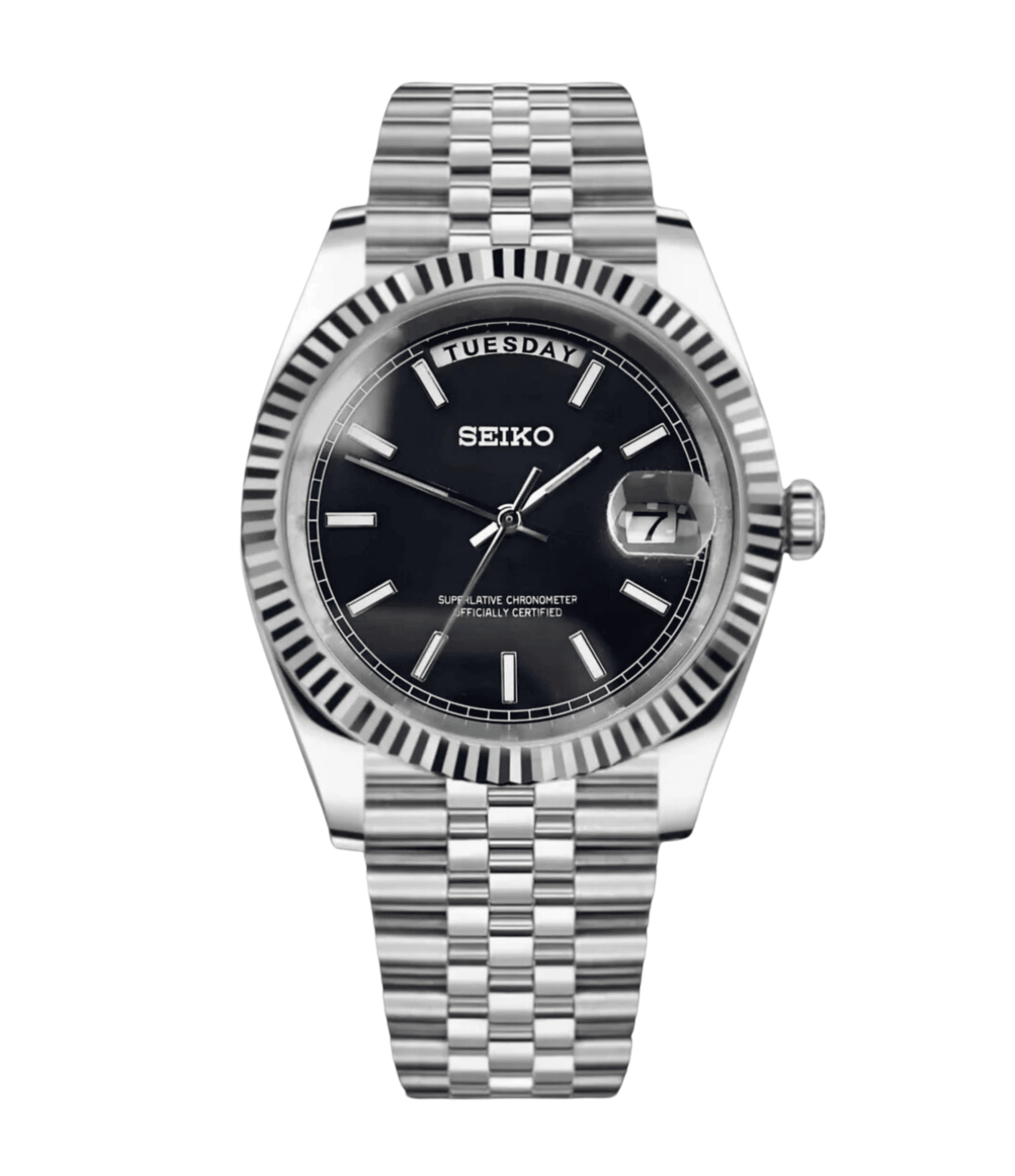 Seikojust Day Date - Stealth Black - Seiko Mod Labs