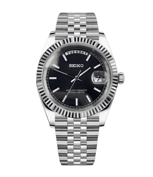 Seikojust Day Date - Stealth Black - Seiko Mod Labs