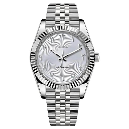 Seikojust - Textured Arabic Ghost White - Seiko Mod Labs